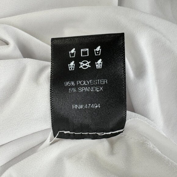 Norma Kamali Diana White Off Shoulder Shirred Stretchy Fitted Midi Dress sz S - Picture 9 of 15